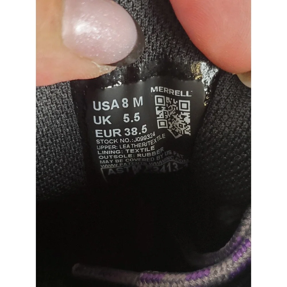 Merrell Siren Womens Work Shoes Sz 8 M Gray Nubuck Mesh Alloy Safety Toe Lace Up